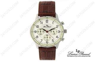 Lucien Piccard mens watch silver face 26957SL  