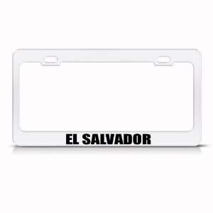  El Salvador Flag White Country Metal license plate frame 
