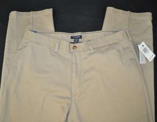 Nautica Clipper Flat Front Mens Wrinkle Resistant Pants Khaki Size 