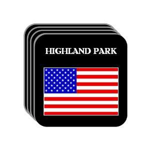  US Flag   Highland Park, Illinois (IL) Set of 4 Mini 