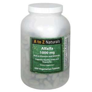   Alfalfa, Vegetarian Tablets, 1000 mg, 500 tablets Health & Personal