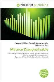 Matrice Diagonalisable, (6131687021), Frederic P. Miller, Textbooks 