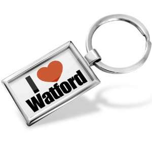 Keychain I Love Watford region East of England, England   Hand Made 