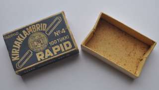 1920s Estonia Paper Clips Vintage Carton Box  