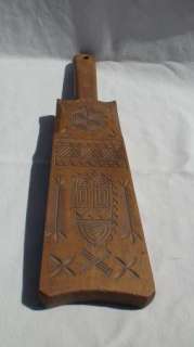 WOODEN HAND CARVED POLISH PADDLE  