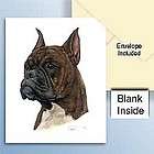 BOXER BRINDLE 6x8 NOTE/GREETING CARDS SET/6 W/ENV