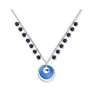 New England Patriots Game Day Necklace W/ Blue Bead 