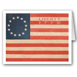 War of Independence Revolutionary 1776 Flag note card  10 Boxed Cards 