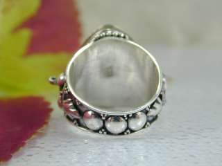   92.5% .925 Sterling Silver POISON RING Bali Indonesia Sz 6.75  