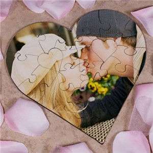 Personalized Photo Heart Shaped Puzzle Holiday Gifts  
