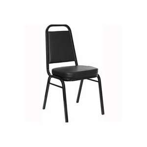   Chair with Black Powder Coat Frame and Black Vinyl