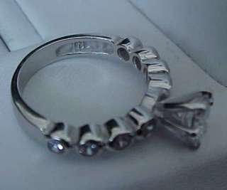   BRILLIANT cut Rounds Rhodium 925 Sterling Silver WEDDING Ring Sz6