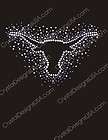 Iron On TEXAS LONGHORN SPLASH Rhinestone Motif transfer