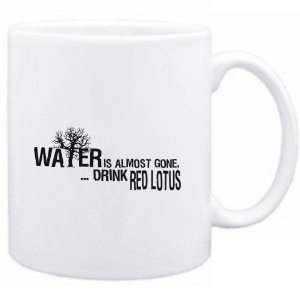  Mug White  Water is almost gone  drink Red Lotus 
