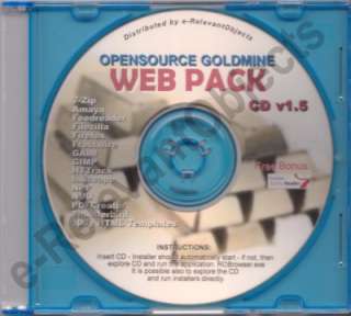 OPEN SOURCE GOLDMINE WEB PACK CD   LOTS MORE STUFF EXTRA