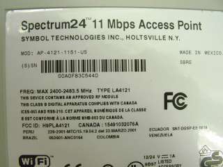 Symbol Motorola AP 4121 Spectrum24 11 Mbps Access Point  
