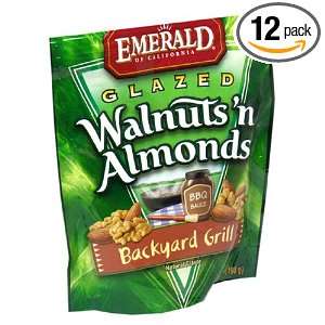 Emerald Nuts Glazed Walnuts N Almonds, Backyard Grill, 4.5 Ounces 