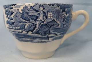 Lovely OLD NORTH CHURCH LIBERTY BLUE CUP AND SAUCER (O)  