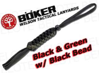 Boker Wilson Tactical BLACK & GREEN Lanyard 09WT003 NEW  