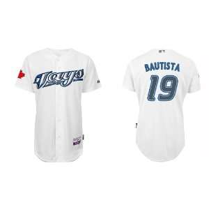  Toronto Blue Jays #19 Bautista White 2011 MLB Authentic 
