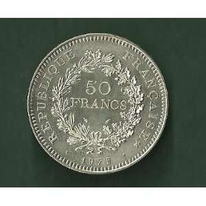    50 french francs, Hercule Dupre, 1975, ARGENT, 