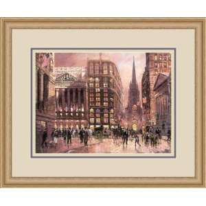  Wall Street 1890 by Robert Lebron   Framed Artwork