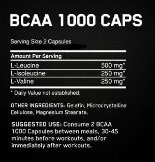 BCAA 1000 CAPS, Branched Chain Amino Acids, ON brand  