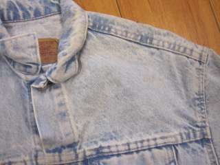Vintage 80s levis Acid wash jacket boys medium V1344  