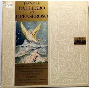   Allegro ed il Penserosa, Handel, Waldman, Addison, 2 LPs, Decca Gold