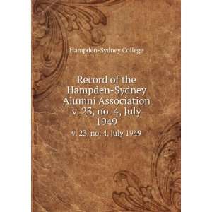  Record of the Hampden Sydney Alumni Association. v. 23, no 