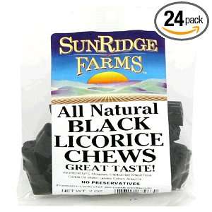 Sunridge Farms Black Licorice Chews, 2 Ounce Bags (Pack of 24)  