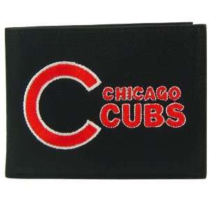  Chicago Cubs Black Leather Billfold