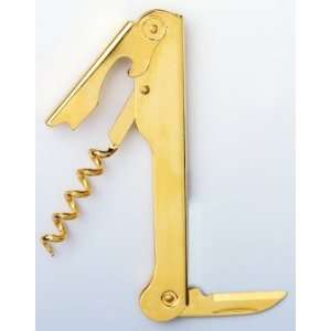  Waiters Corkscrew With Straight Blade Gold Plated Kitchen 