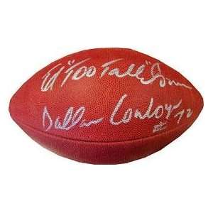  Ed Jones Autographed Football   with Too Tall 