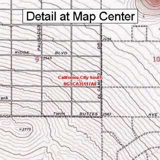   Quadrangle Map   California City South, California (Folded/Waterproof