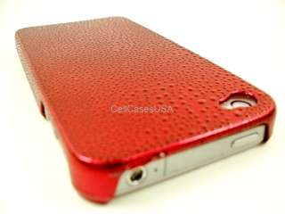 VERIZON AT&T SPRINT IPHONE 4S RED WATER DROPS REAR COVER CASE  