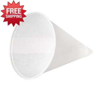   Rolled rim Paper Cone Cups, 4oz, White   Cones & Water Cups   KCI40KR