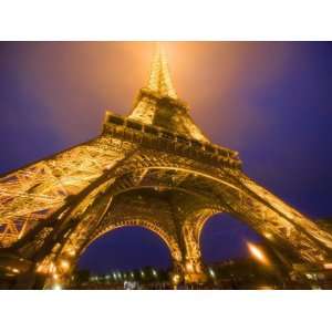  Base of Eiffel Tower at Night, Paris, France Photographic 