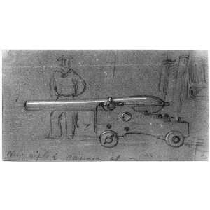  Drawing New rifled cannon at Washington Navy Yard