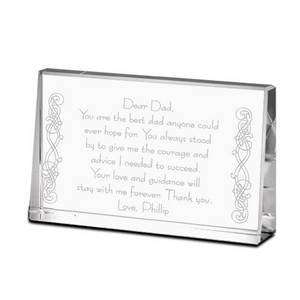  Thank You Dad Personalized Crystal Keepsake Plaque Baby
