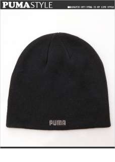 BN PUMA Unisex Knit Beanie Hat (84137101) Black  