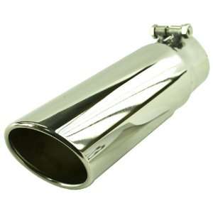 Shepherd Auto Parts 3 Bolt On Stainless Steel Slanted Round Exhaust 