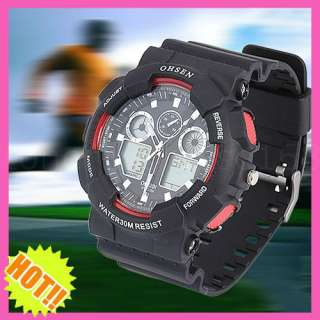   Alarm Sotpwatch Date World Time Wrist Sport Watch Gift New  