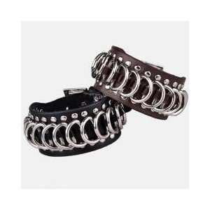 Alloy Metal Leather Bracelet Punkrock Rocker Clothing Apparel Wrist 