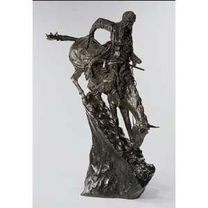   Tall American Handmade Solid Bronze Sculpture Statue