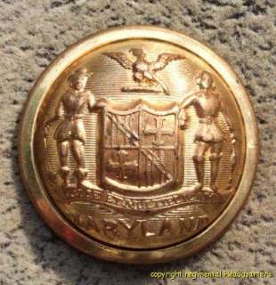 CIVIL WAR MARYLAND STATE SEAL COAT BUTTON  