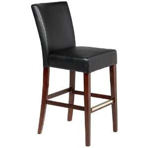  Powell Axelrod Black Bonded Leather 30 1/4 High Barstool 