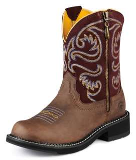 Ariat Western Boots Womens Fatbaby Zip Driftwood Brown 10008743  