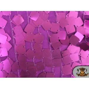 Square Dangle Tulle Sequin Fabric Pink / 55 Wide / Sold By the Yard 