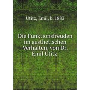   Verhalten, von Dr. Emil Utitz Emil, b. 1883 Utitz Books